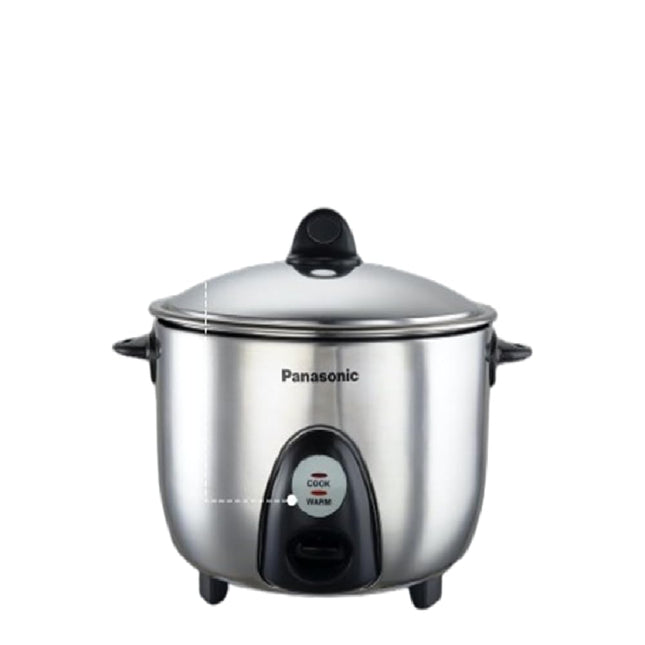Panasonic SR-G18(SUS) I 660 Watts I Fully 304 Stainless Steel Automatic Electric Rice Cooker 1.8 Litres |3 Layer Stainless Steel Clad Pan, Lid and Plate I Cooks upto 1 Kg Raw Rice|With Keep Warm 