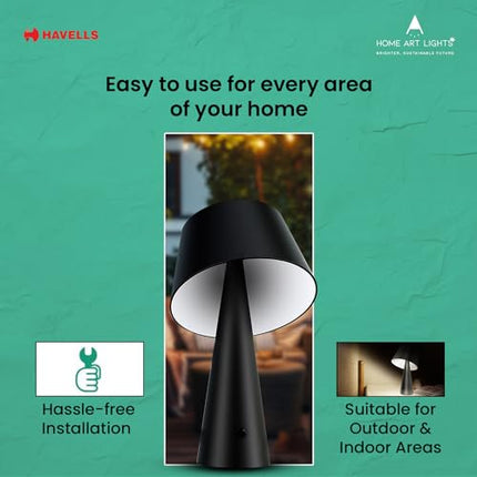 HAVELLS Solar Table Lamp (LED OPTISAVER 0.5WIP44 Solar Table LAMP) 