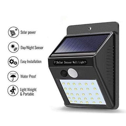 IDELLA 20 Led Solar Motion Sensor Light, Plastic Outdoor Weatherproof for Driveway Garden Path Yard, Multicolor 