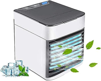 EYUVAA LABEL Portable Mini AC Cooler for Room Cooling Fan USB Powered Mini Cooler For Travel Rechargeable Fan, Portable Air Conditioners for Home Fan with light, Humidifier, Air Purifier (Multicolor) 