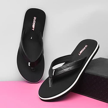 Doctor Walk Flip Flop for Men | Soft Comfortable | Breathable | Fashionable | Stylish | Trendy | Super soft | Lightweight | Anti-Slip Sole | Indoor & Outdoor | (DW-14) (Black-10) 