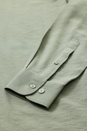 SNITCH Men Casual Shirt | Slim Fit Full Sleeve Classic Collar Solid Pattern | Premium Viscose Blend & Breathable Fabric for Everyday & Semi-Formal Wear | Sage Green 