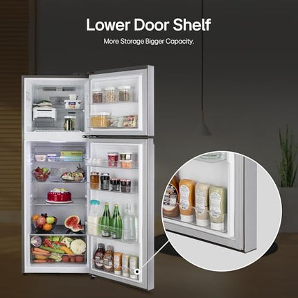 LG 322 L 3 Star Frost-Free Smart Inverter Double Door Refrigerator (GL-S342SDSX, Dazzle Steel, Convertible with Express Freeze) 