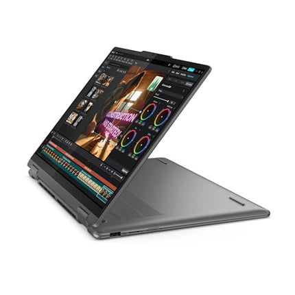 Lenovo Yoga 7 2-in-1 AMD Ryzen 7 8840HS 14"(35.5cm) WUXGA OLED 400Nits Convertible Laptop (16GB/1TB SSD/Windows 11/Office Home 2024/100% DCI-P3/Digital Pen/Grey/1.5Kg), 83DK009LIN 