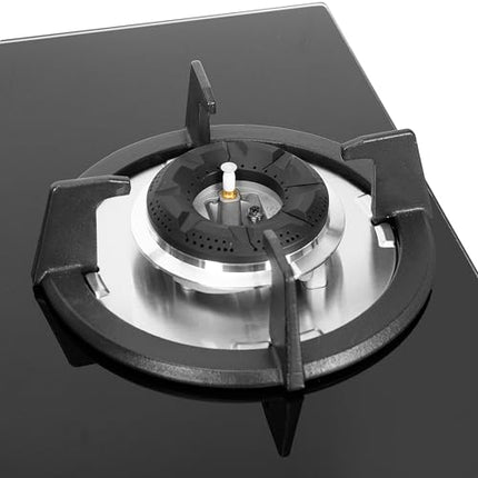 Faber Hob 4 Burner | Auto-Ignition | Spillage Proof | HOB SUPERIA HT764 BR AI | Concealed Chamber | Metal Knobs | Pan Support | Black Glass Finish |5 Yr Warranty on Burner & Glass | 1 Yr comprehensive 