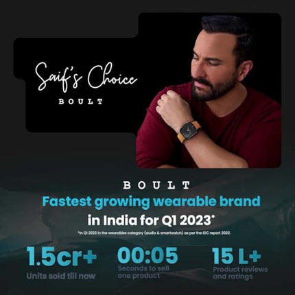 Boult Newly Launched Crown Smart Watch 1.95'' Display, Bluetooth Calling, Working Crown, Zinc Alloy Frame, 900 Nits Brightness, AI Voice Assistant, SpO2 Monitoring, 100+ Sports Mode (Orange) 