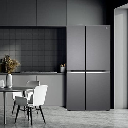 LG 655 L Frost-Free Smart Inverter Double Door Side-By-Side Refrigerator (GL-B257HDSY, Dazzle Steel, Express Freeze | Multi Air-Flow) 