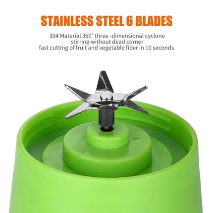 DADLM® Portable Blender, USB Rechargeable Mini Juicer Blender,Electric Juicer Bottle Blender Grinder Mixer, Personal Size Blender for Juices, Shakes and Smoothies,Fruit Juicer Machine (1) 