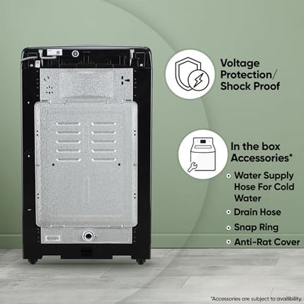 LG 8 Kg, 5 Star, Smart Inverter Technology, Wi-Fi, Turbowash, Fully Automatic Top Load Washing Machine With In-built heater (T80V4OB1S, Turbodrum, Stain Clean, Hard Water Wash & Jetspray+, Onyx Black) 