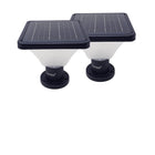 Hardoll 15W Solar Pillar Lights for Outdoor Home Garden Waterproof Wall Gate Post Lamp(Square Shape-Pack of 2)(Aluminium) 