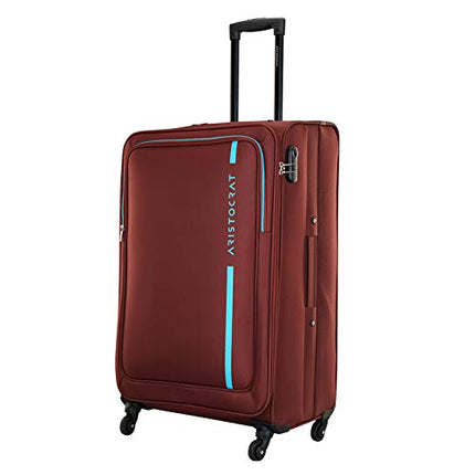 Aristocrat Large Polyester Hybrid Spinner Suitcase Dasher 4W STROLLY 78 RED, 43 Cm 