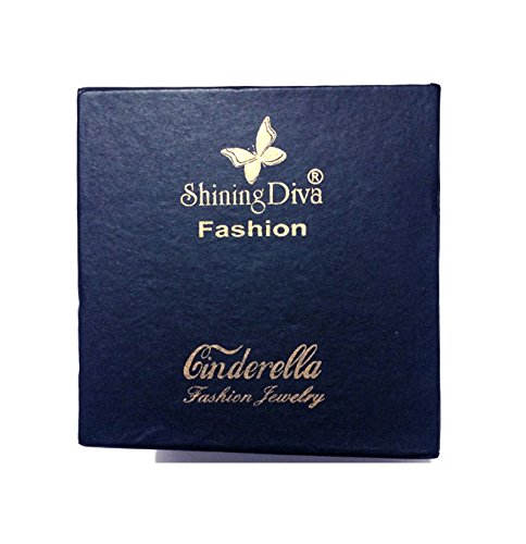Shining Diva Fashion Royal Blue Crystal CZ Silver Plated Stylish Bracelet Gift for Girls Women(9576b) 