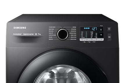 Samsung 9 kg, Hygiene Steam with Inbuilt Heater, Digital Inverter, Fully-Automatic Front Load Washing Machine (WW90TA046AB1TL, BLACK CAVIAR) 