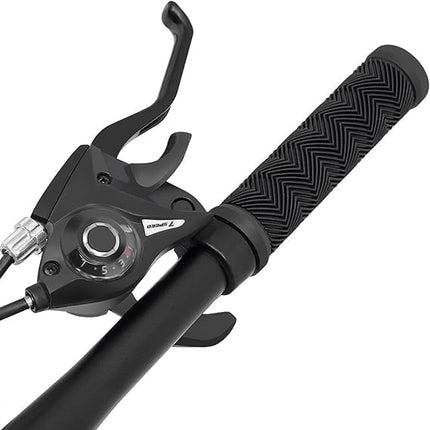 Amaze Kai Dual Suspension Bikes Latest Bm Foldable Gear Cycle for Men with 21 Speed Gear 6 Spoke | Folding Mountain Bike with Double Disc Break & Mac Wheel, 26 Inch, White N Black (White-Black) 