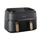 PHILIPS Air Fryer NA352/00 with Rapid Air Technology, 9L capacity, Dual basket (6L & 3L) for full oven tray cooking, 8 Preset Menus, Intuitive touch control, 90% less oil, 500+ Recipes, Extra Large 