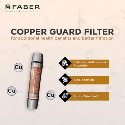 Faber Copper Guard (RO+UV+UF+Alkaline+Copper)|7L Storage|9 Stage Filtration Pre & Post Carbon|Upto 2500 TDS|Tank Full, Power,Purification Indicator|Borewell,Tank & Municipal Water|1y Warranty by Faber 