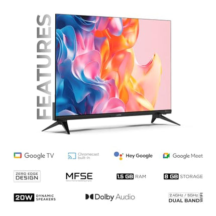 Wobble 80 cm (32 inches) UD Series HD Ready Smart LED Google TV WB32GTAW9216HDFL (Black) 