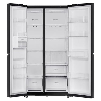 LG 655 L Frost Free Smart Inverter Double Door Side by Side Refrigerator (GL-B257HWBY, Western Black, Express Freezing | Multi Air-Flow) 