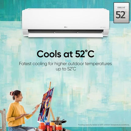LG 1.5 Ton 3 Star DUAL Inverter Split AC (Copper, AI Convertible 6-in-1 Cooling, 2 Way Swing, HD Filter with Anti-Virus Protection, Faster Cooling & Energy Saving, 2024 Model, TS-Q18JNXE3, White) 