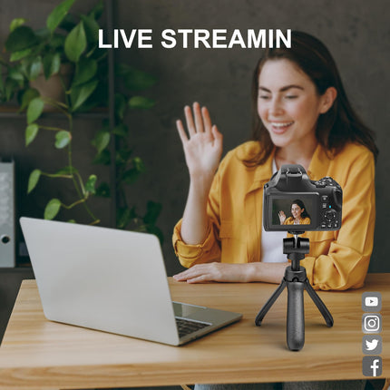 4K Digital Camera with 40X Zoom，64MP DSLR Camera for Photography Beginners，Autofocus 1080P HD Vlogging Camera with EIS，32GB SD Card，2 Batteries (2501) 