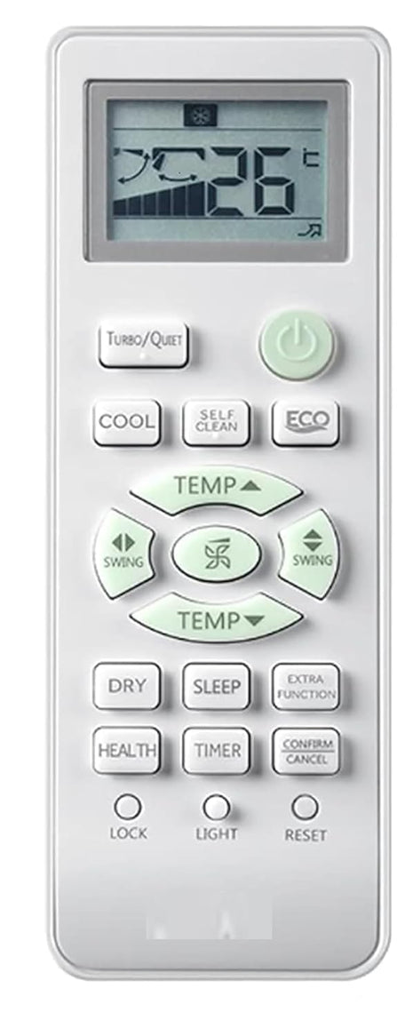 White VNQ 5-year warranty Haier 1.5 Ton twin inverter AC remote with LCD, Turbo/Quiet, COOL, SWING, TEMP