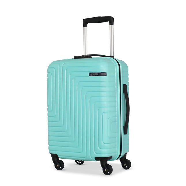 American Tourister Ivy Nxt 55CM Small 4 Spinner Wheels Hard Luggage Polycarbonate Cabin Trolley Bags for Travel with Mounted TSA Lock for Unisex - Pale Turq,Turquoise 