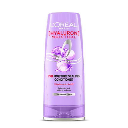 L'Oreal Paris Hyaluron Moisture 72H Filling Shampoo With Hyaluronic Acid for Dry & Dehydrated Hair 340ML + Conditioner 180 mL, Regime Pack of 2 