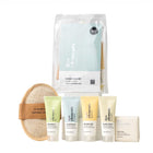 Kimirica Travel Kit Bath set Five Elements Luxury Bath and Body Care Travel pouch| 6 in 1 self-care travel kit with a reusable pouch 100% Vegan 