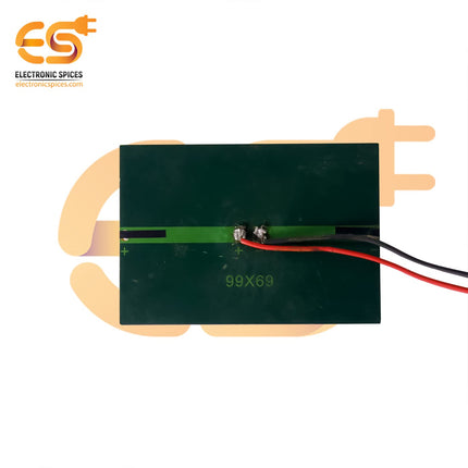 Electronic Spices 99mm X 69mm 6v 180mah Rectangle Shape Polycrystalline Mini Epoxy Solar Panels With Alligator Clip Pack of 1pcs 