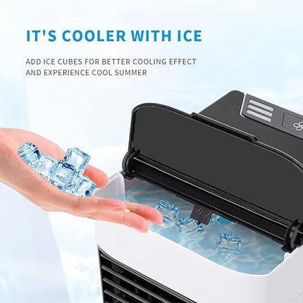 EYUVAA LABEL Portable Mini AC Cooler for Room Cooling Fan USB Powered Mini Cooler For Travel Rechargeable Fan, Portable Air Conditioners for Home Fan with light, Humidifier, Air Purifier (Multicolor) 