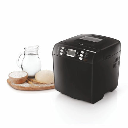Glen Plastic Bread Maker & Atta Kneader Machine, Fully Automatic, 700-900Gm, With Time Delay Start & 12 Pre-Set Functions, Non-Stick Baking Pan, 3 Crust Setting, Electronic Controls, 550W-Black(3039) 