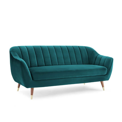 AMATA Marino 3 Seater Sofa with Two Cushions Perfect for Home Office Guests Living Room (3 Seater, Blue)(3 Year Warranty) 