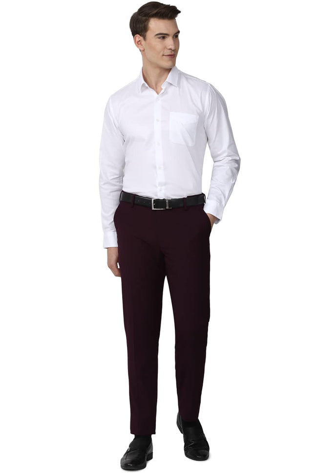 Peter England Men's Solid Regular Fit Shirt (PESFMNUBP68974_White 39) 