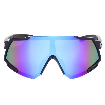 Legend Eyewear Sports Rectangular Shape Non-Polarized Sunglasses For Men-Women Youth Ipl Cricket Baseball Fishing Cycling Running Golf Motorcycle Mountain Bike Tac Glasses (Blue), Large 
