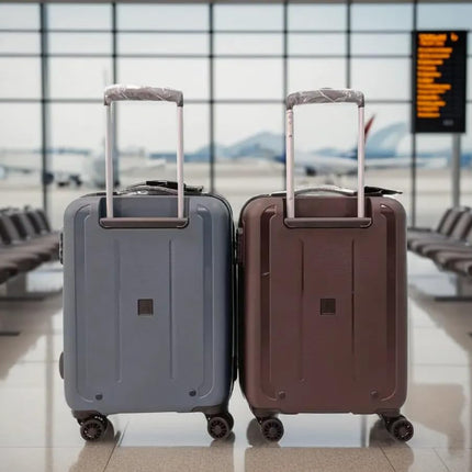 Aristocrat Chromium Cabin 55 Cm(Small) 8 Wheels Trolley Bags for Travel Hard Case Luggage, Lightweight Bag with Combination Lock & Robust Trolley with 5 Years Warranty (Brown) 