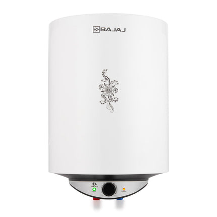 Bajaj Edrea 15 Litre Storage 5-Star Rated Storage vertical Wall Water Heater for home | Polymer Coated Tank | Multiple Safety* | Suitable for High Rise | Child Safety Mode | 5-Yr* Warranty 【White】 