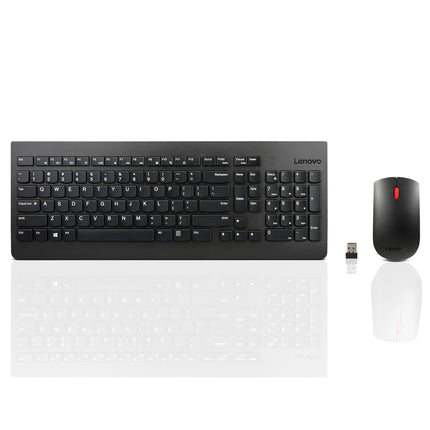 Lenovo 510 Wireless Keyboard and Mouse Set, 2.4 GHz Nano USB Receiver, Full Size, Island Key Design, Left or Right Hand, 1200 DPI Optical Mouse, GX30N81775, Black 
