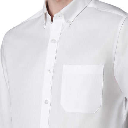 Louis Philippe Cotton Men's Classic Fit Shirt (LPSFMCLPG89904_White, 42 