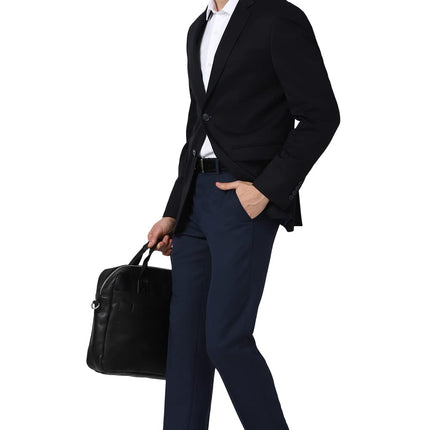 Peter England Men's Slim Blazer (PEBZONSBK10888_Medium Blue_40) 