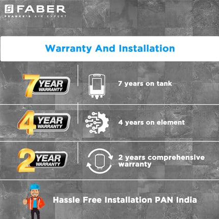 Faber Jazz 25L Storage wall Water Heater | Heating Indicator | Free Installation | 8 Bar Pressure, Temperature Control, MFV Valve, Auto Cut-Off, PUF Technology | 2000W, 5 Star | FWG JAZZ 25 V (White) 