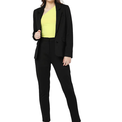 Vero Moda Women's Single-Breasted Blazer Regular (297921201- Black_M) 