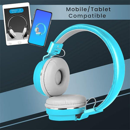 Zebronics Zeb-Storm Wired On Ear Headphone with 3.5mm Jack, Built in Microphone for Calling, 1.5 Meter Cable, Soft Ear Cushion, Adjustable Headband, Foldable Ear Cups and Lightweight Design (Blue) 