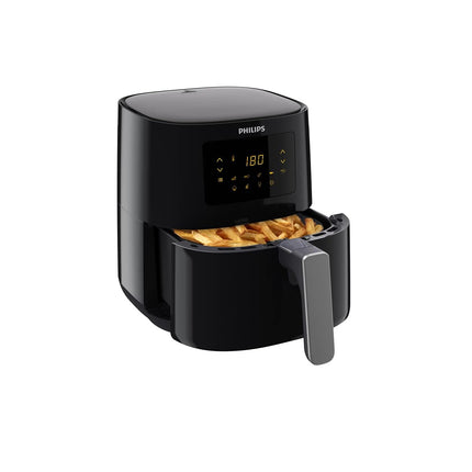 Philips Essential Air Fryer HD9252/70 with Rapid Air Technology, uses up to 90% less fat, 7 Presets Touch Screen 