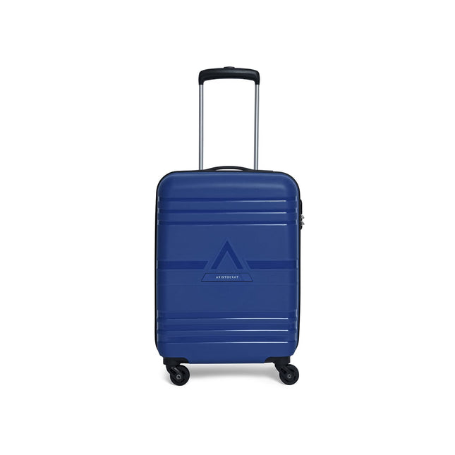 Aristocrat Airstop Cabin Luggage- 53cm, Elanza Blue, Hardcase, 4 Wheels 360 Degree Rotation, Secured Combination Lock, Spacious, for Men & Women,7 Year Warranty 