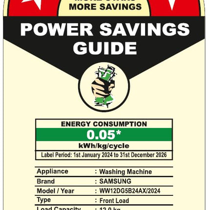 Samsung Smart Choice 12 kg, 5star, AI Ecobubble, Super Speed, Wi-Fi, Hygiene Steam with Inbuilt Heater, Digital Inverter, Fully-Automatic Front Load Washing Machine (WW12DG5B24AXTL, Inox) 