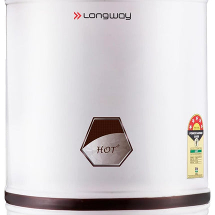Longway Hotplus 10 Ltr 5 Star Rated Automatic Instant Water Heater for Home, Water Geyser, Water Heater, Electric Geyser with Multiple Safety System & Anti-Rust Coating | (Off-White, 10 Ltr) 