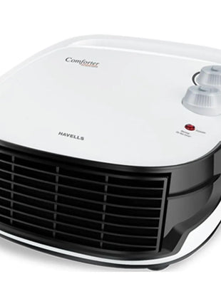 Havells Comforter 2000 Watt Room Heater with Overheat Protection| Easy to Carry for Bedroom and Office| Adjustable Thermostat Control Knob & Adjustable Vent for Air Delivery (White and Black)