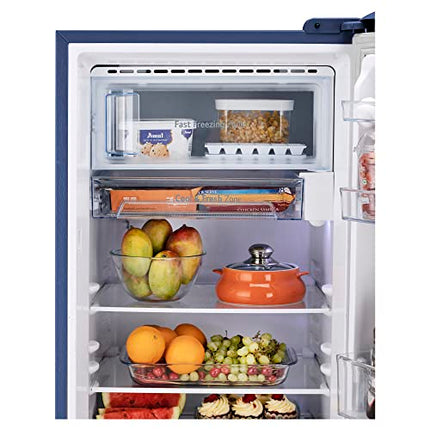 LG 201 L 5 Star Inverter Direct-Cool Single Door Refrigerator (GL-D211HBCZ, Blue Charm, Base stand with drawer) 