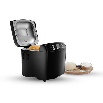 Glen Plastic Bread Maker & Atta Kneader Machine, Fully Automatic, 700-900Gm, With Time Delay Start & 12 Pre-Set Functions, Non-Stick Baking Pan, 3 Crust Setting, Electronic Controls, 550W-Black(3039) 