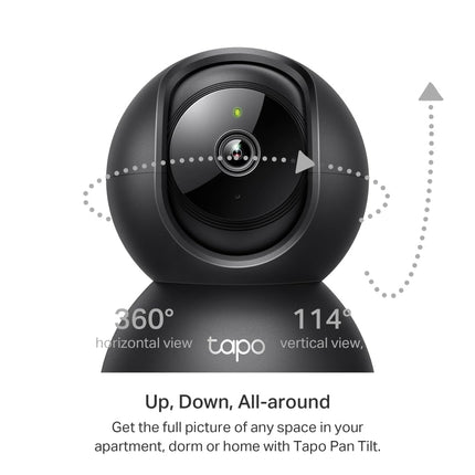 Tapo 2K 3MP Pan/Tilt Indoor Wireless Security Camera for Baby Monitor,Pet Camera|Motion Detection & Tracking|2-Way Audio|Cloud & SD Card Storage|Works w/Alexa & Google Home|Black C211 